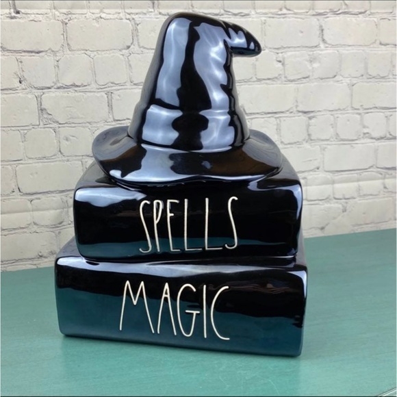 Rae Dunn Other - Rae dunn black book stack spells magic Halloween witch hat